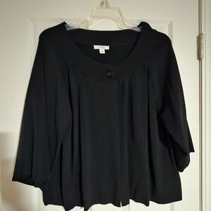 Dressbarn Black Cardigan Size 3x With Single Button Closure